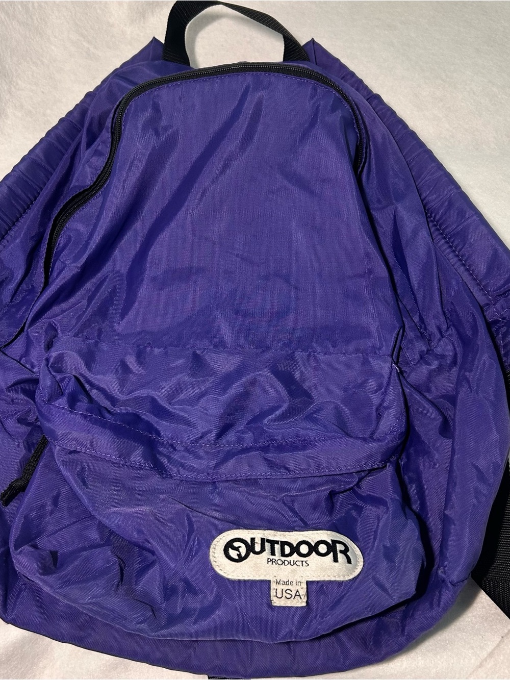 Vintage 90s Outdoor Products Backpack Purple Nylon Daypack Made in USA